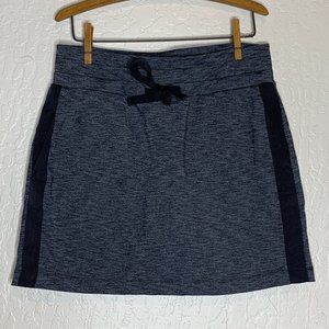 ATHLETA Gray Black Stretch Pockets Drawstring Skort Skirt